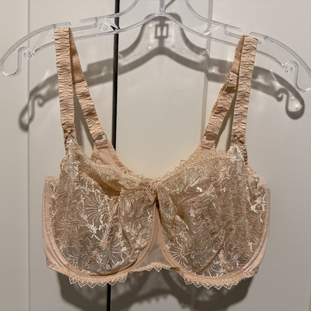 Lace Underwire Bra in Nude - Brand